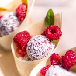 bola de energía upnmind frambuesa coco cruda bio vegana saludable