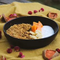 muesli cru petit déjeuner équilibré, bio, sain
