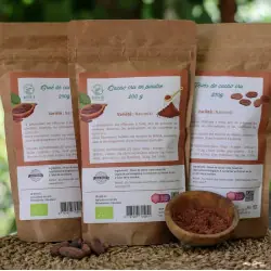 Favas de cacau cru orgânico (variedade Nacional)