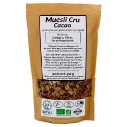 muesli cacao cru sachet kraft 500G